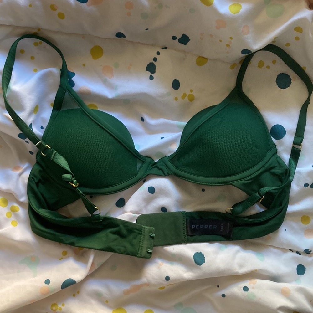 Dark Green Pepper Bra
